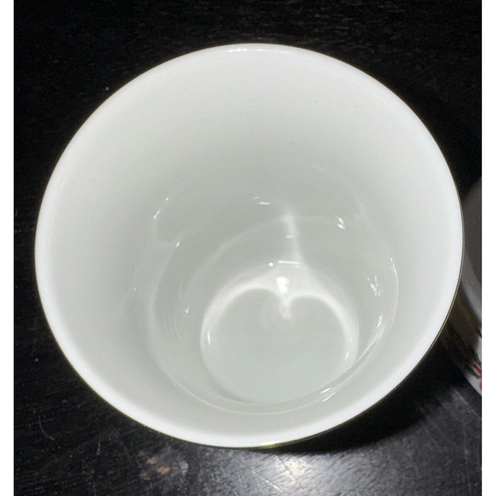 VINTAGE JAPAN PORCELAIN CHRISTMAS BATHROOM  SOAP DISH & CUP HOLLY RIBBONS IN BOX - Picture 2 of 6